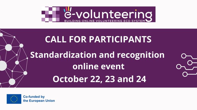 Read more about the article E-volunteering – Standardization and recognition event, Call for participants