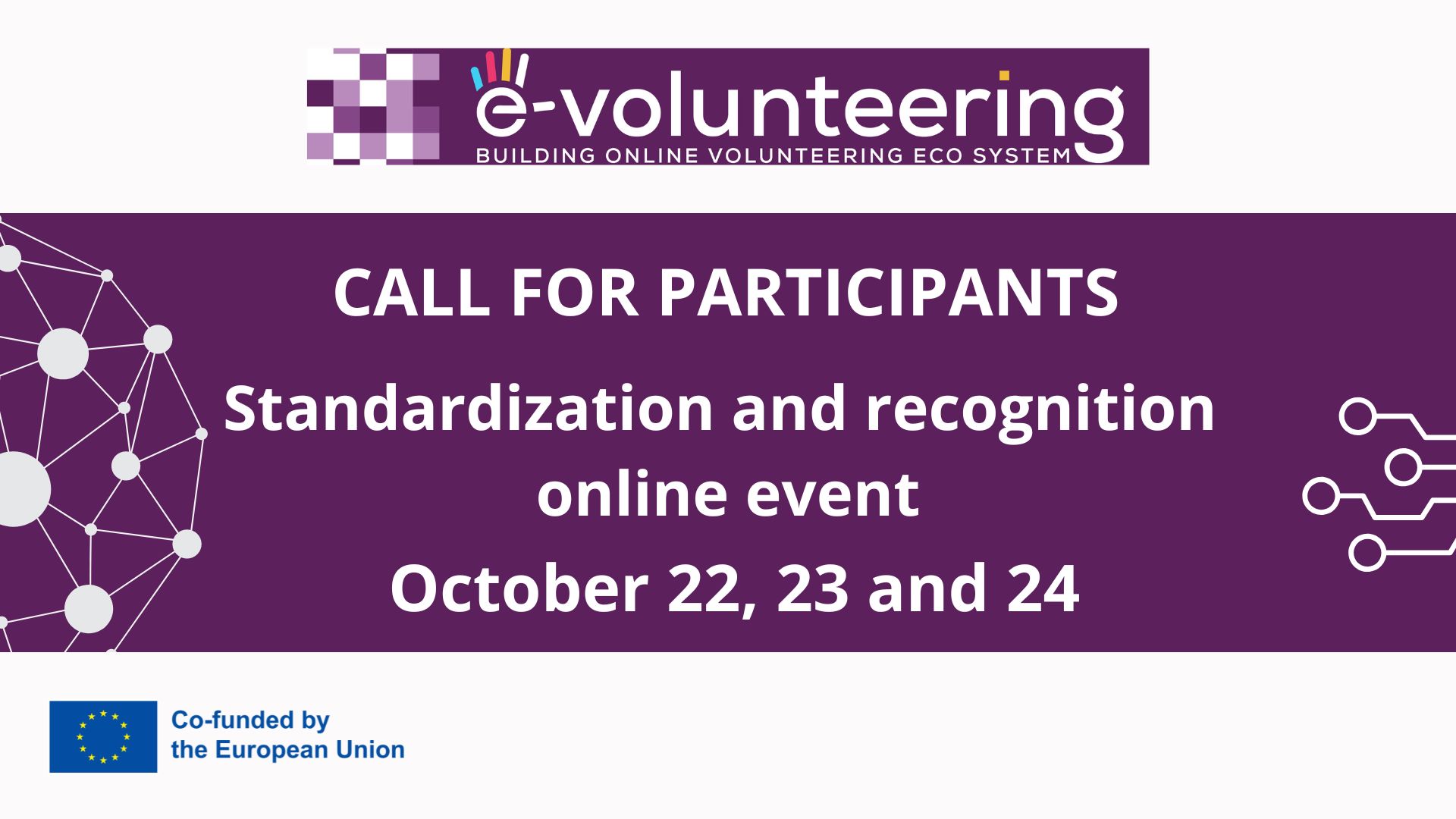 Read more about the article E-volunteering – Standardization and recognition event, Call for participants